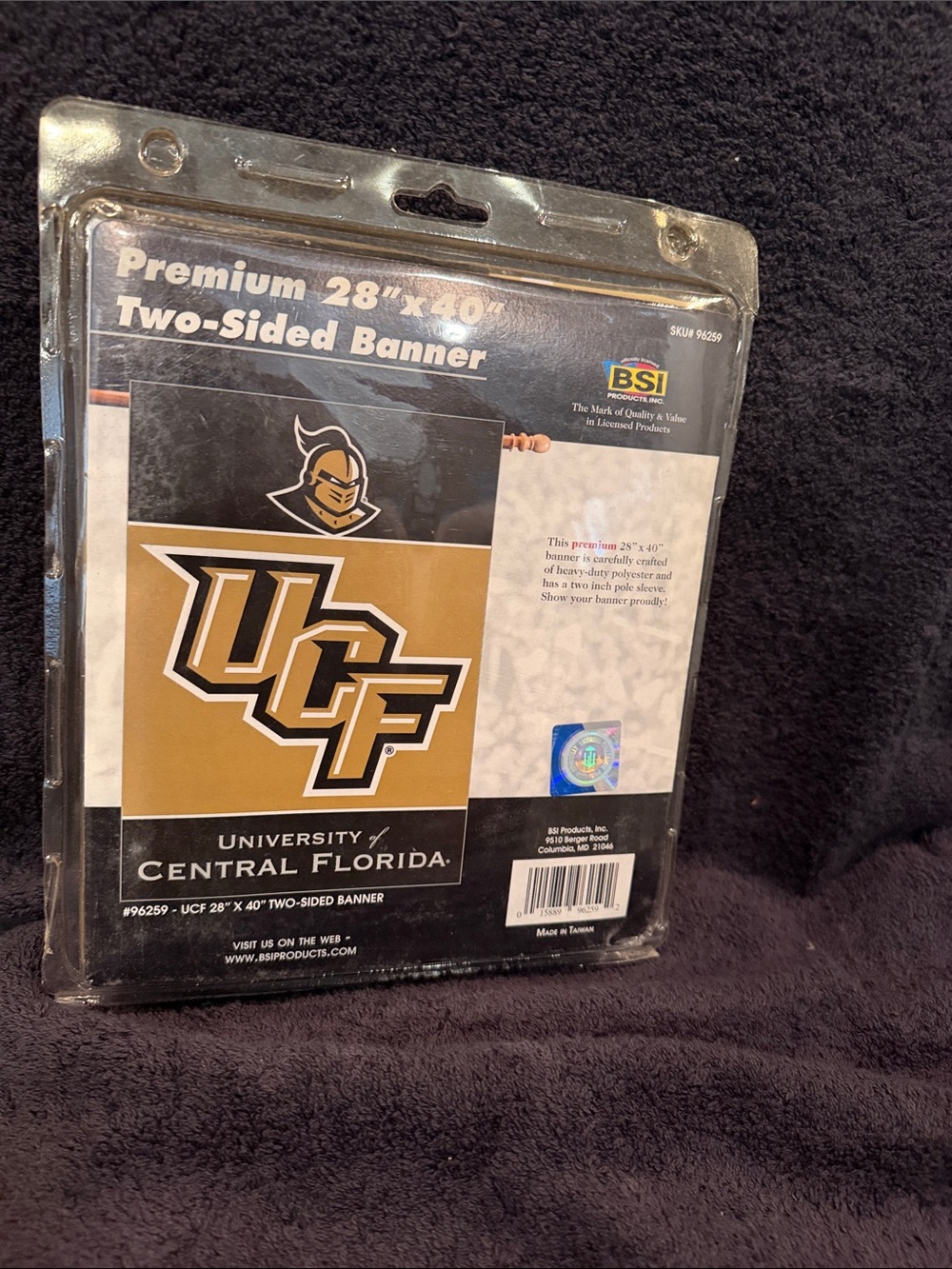 NCAA UCF Two-Sided Banner in Gold and Black